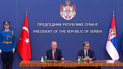 Cumhurbaşkanı Erdoğan Sırbistan'da Cumhurbaşkanı Vucic ile ortak basın toplantısında konuştu: "Başkenti Kudüs olan bir Filistin!"