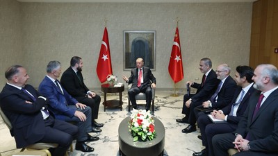 Cumhurbaşkanı Erdoğan, Sırbistan'da Sancaklı liderlerle görüştü