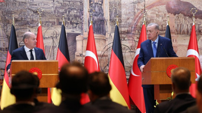 Erdoğan-Scholz İstanbul'da bir araya geldi: F-35'lerle iyi vurdunuz, iyi yaptınız mı diyelim?