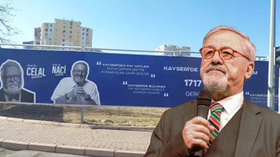 Kayseri'de yapılan afiş Naci Görür'ü çilen çıkardı: Densizlik