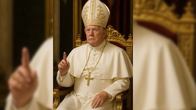 Trump, yapay zeka ile kendisini 'Papa' yaptığı bir fotoğraf paylaştı