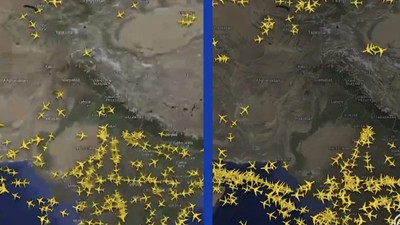 Hindistan ile Pakistan hava sahasında sivil uçuş trafiğinde düşüş