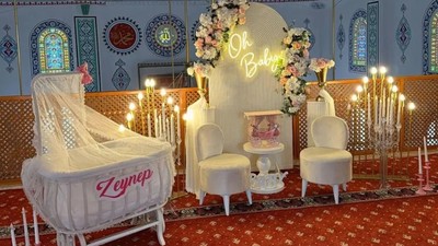 Yer: Kocaeli... Camide 'baby shower' partisi yaptılar