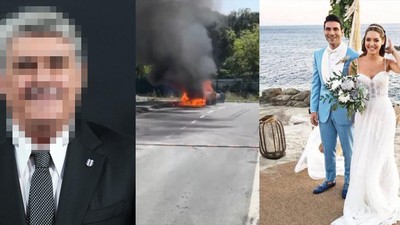 Eyüpsultan'da 20 milyonluk lüks araç alev alev yandı! Sahibi bakın kim oğlu çıktı