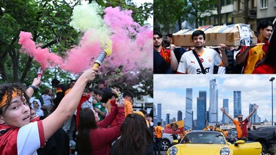 Galatasaraylılar şampiyonluk ruhunu yurt dışında da diri tuttu! Dünyadan kutlamalar objektiflere böyle yansıdı