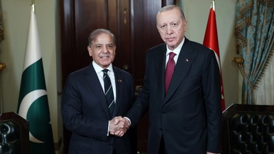 Cumhurbaşkanı Erdoğan, Pakistan Başbakanı Şahbaz Şerif'i kabul etti