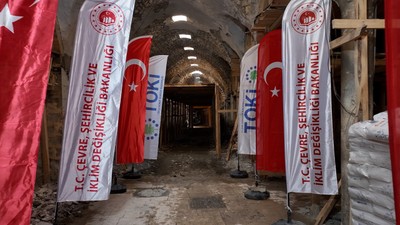 Depremin yaraları sarılıyor: Kahramanmaraş'taki Tarihi Kapalı Çarşı'nın restorasyonunu sürüyor