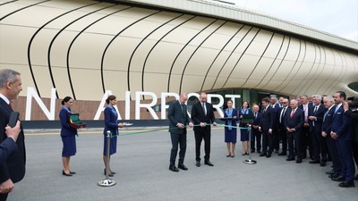 Cumhurbaşkanı Erdoğan Azerbaycan'da Laçın Havalimanı'nın açılışını yaptı