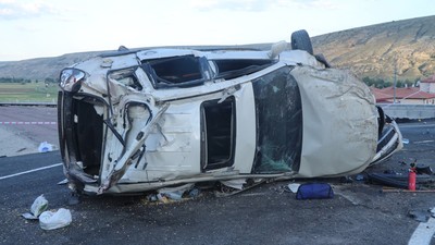 Çankırı'da otomobil takla attı; 1 ölü, 3 yaralı