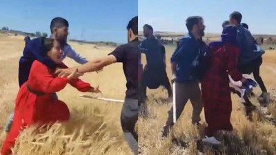 5 kişinin yaralandığı arazi kavgası kamerada: Kadınlara da sopayla saldırdılar