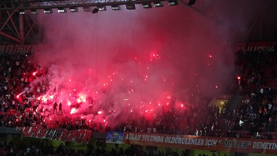 Samsunspor'dan coşkulu Avrupa kutlaması