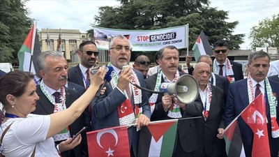HAK-İŞ’ten Filistin için destek gösterisi