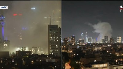 İran İsrail'e saldırı başlattı! Tel Aviv'den dumanlar yükseliyor