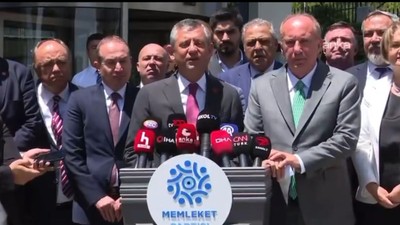CHP lideri Özgür Özel Muharrem İnce'yi ziyaret etti: Baba evine davet ettik