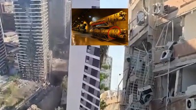 İsrail Tel Aviv'i vurdu! Füzelerdeki resim detayı gözden kaçmadı