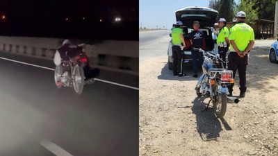 Ölüme meydan okuduğu anlarla sosyal medyada şov yapan sürücüye ceza yağdı