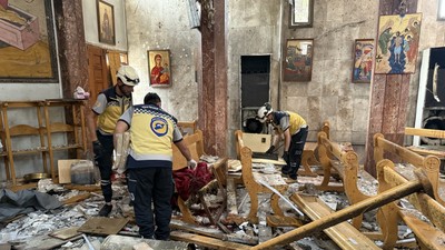 Suriye'nin başkenti Şam'da kiliseye saldırı: Çok sayıda ölü ve yaralı var