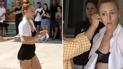 Sınava sütyen şortla gelen kız konuştu