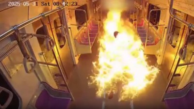 Güney Kore metrosunda kundaklama dehşeti kamerada