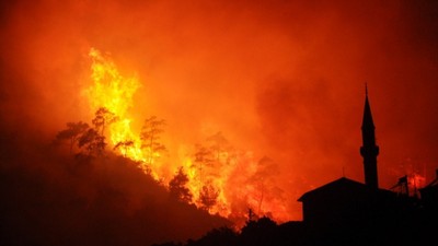 İzmir Ödemiş'te orman yangını çıktı