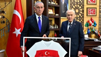 TFF Başkanı İbrahim Hacıosmanoğlu Devlet Bahçeli'yi ziyaret etti