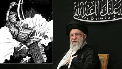 Hamaney'den ABD ile gerilimi arttıracak karikatür: Saldırılar her an tekrarlanabilir
