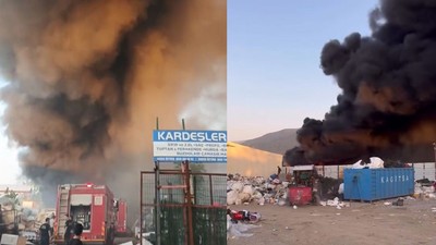 Geri dönüşüm tesisinde yangın: Dumanlar metrelerce uzaklıktan görüldü
