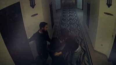 Otel yangınında yeni görüntüler ortaya çıktı: Otel müdürü ve ailesinin kaçtığı anlar kamerada