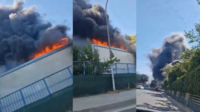 Pendik'te İSKİ tesisinde yangın: Müdahale sürüyor