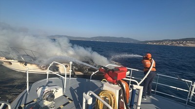 Holding patronu ve eşi alevlerin ortasında: Lüks yat Bodrum’da kül oldu