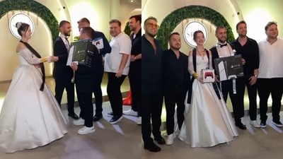 Bursa'da ilginç takı töreni