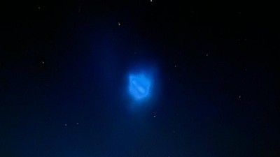 Kayseri ve birçok şehirde görülen mavi parlak cisim | Falcon 9 egzoz bulutu