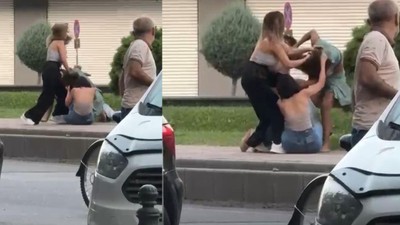 Batman'da 4 kadının saç baş kavgası görüntülendi