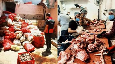 Adana'da mide bulandıran görüntü: Binlerce kilo paça ele geçirildi