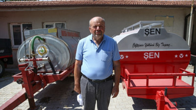 Patlak lastikle su taşıdı gönüllere taht kurdu: 3 tanker hediye edildi