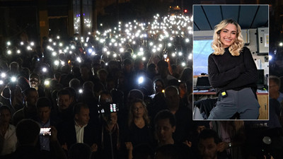 Yüzlerce kadın boşanma aşamasındaki kocasının katlettiği Sinem için 'ışıklı' yürüyüş düzenledi