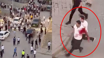 Çocukların kavgasına ailelerin de karıştığı bıçaklı kavga kamerada: 2 yaralı
