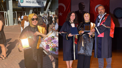 Yeniden eğitim hayatına dönen 50 yaşındaki 5 çocuk annesi herkese örnek oldu