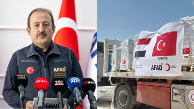 AFAD Başkanı Pehlivan: "Son 11 günde Türkiye’ye ait 178 insani yardım tırı El Ariş’ten Gazze’ye geçiş sağlamıştır"