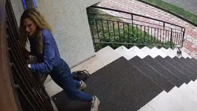 Yavru kediler, önlerine kattıkları kadını evine kadar kovaladı