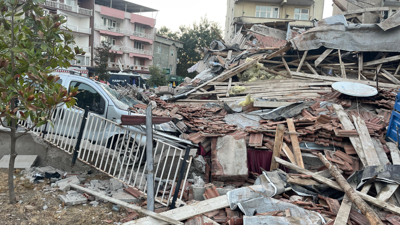 Balıkesir'deki depremin ardından Sındırgı havadan görüntülendi