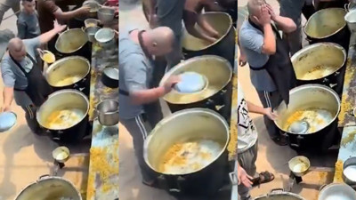 Gazze’de çocuklara yemek veremeyen görevlinin çaresizliği boğazları düğümledi