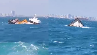İstanbul’da kuvvetli fırtına gemiyi batırdı: 4 kişi kurtarıldı