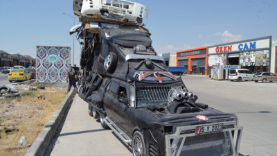 Bilim kurgu filmlerindeki araçları andıran modifiye otomobil, trafikten menedildi
