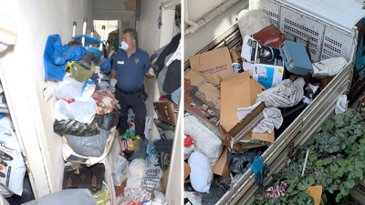 Avcılar’da çöp evden 12 kamyonet eşya çıktı