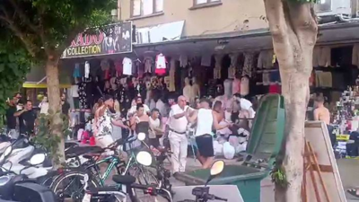 İngiliz turistler ile esnaf birbirine girdi