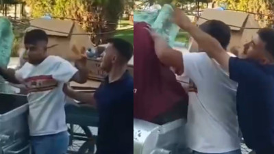 Çöpten atık toplayan şahıs darp edildi: O anlar kamerada