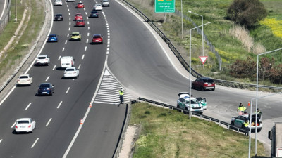 Cayrokopter ile kural ihlali yaptığı tespit edilen sürücülere ceza