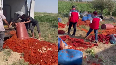 Katkı maddesi kullanılarak üretilen tonlarca domates posasına ve biber salçasına el konuldu
