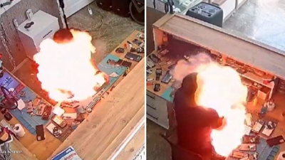 Telefon bataryası bomba gibi patladı! Korkutan anlar kameraya yansıdı